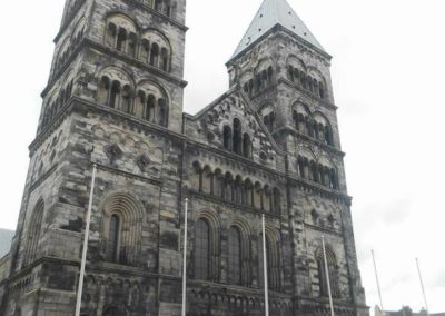 Högt Klock torn Lunds domkyrka