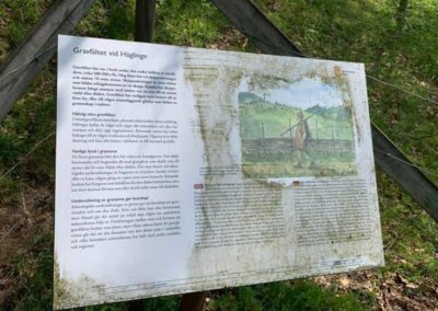 info Skylt vid Gravfältet vid Häglinge
