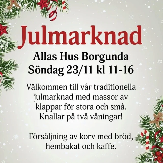 JULMARKNAD ALLAS HUS i Borgunda