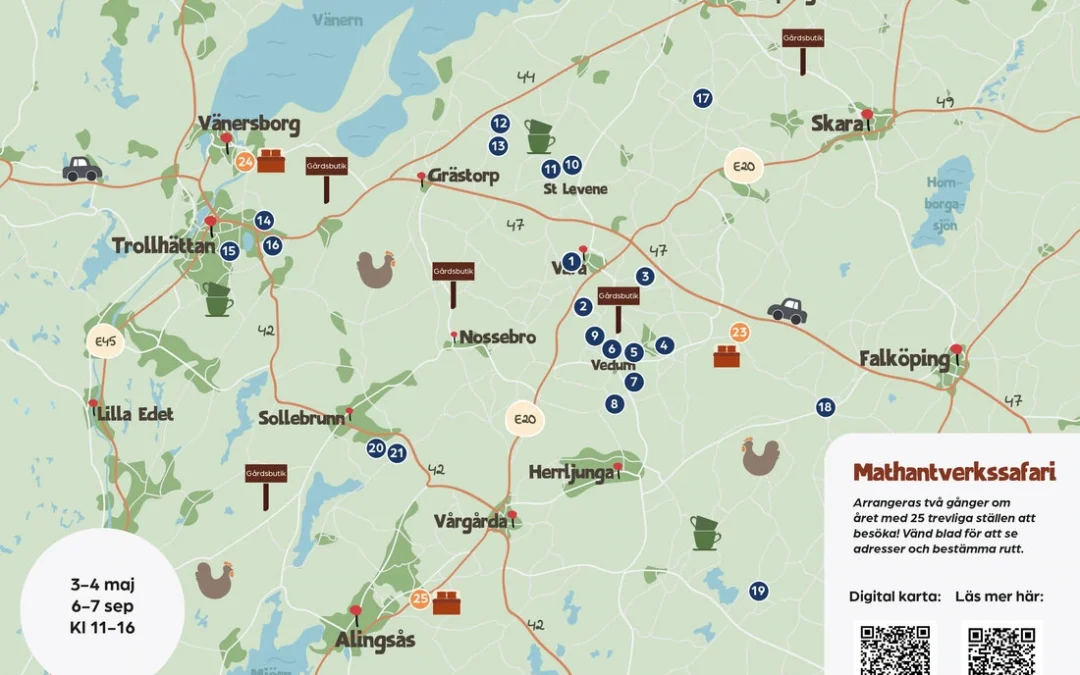 MatHantverksSafari i VästgötaLandet Maj och September