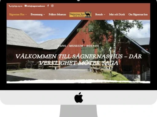 Sägnernas hus hemsida Hemsida för Sägnernas Hus med museum, boende och upplevelser i naturnära miljö