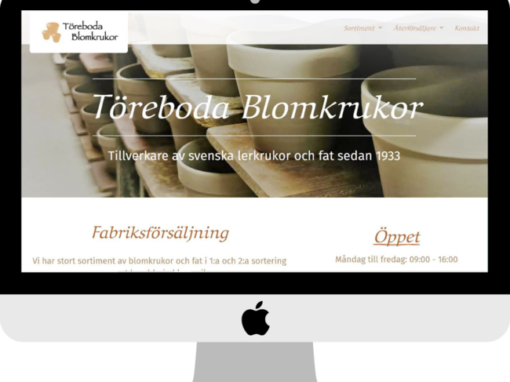 Töreboda Blomkrukor Företagshemsida för Töreboda Blomkrukor med svensk keramikproduktion